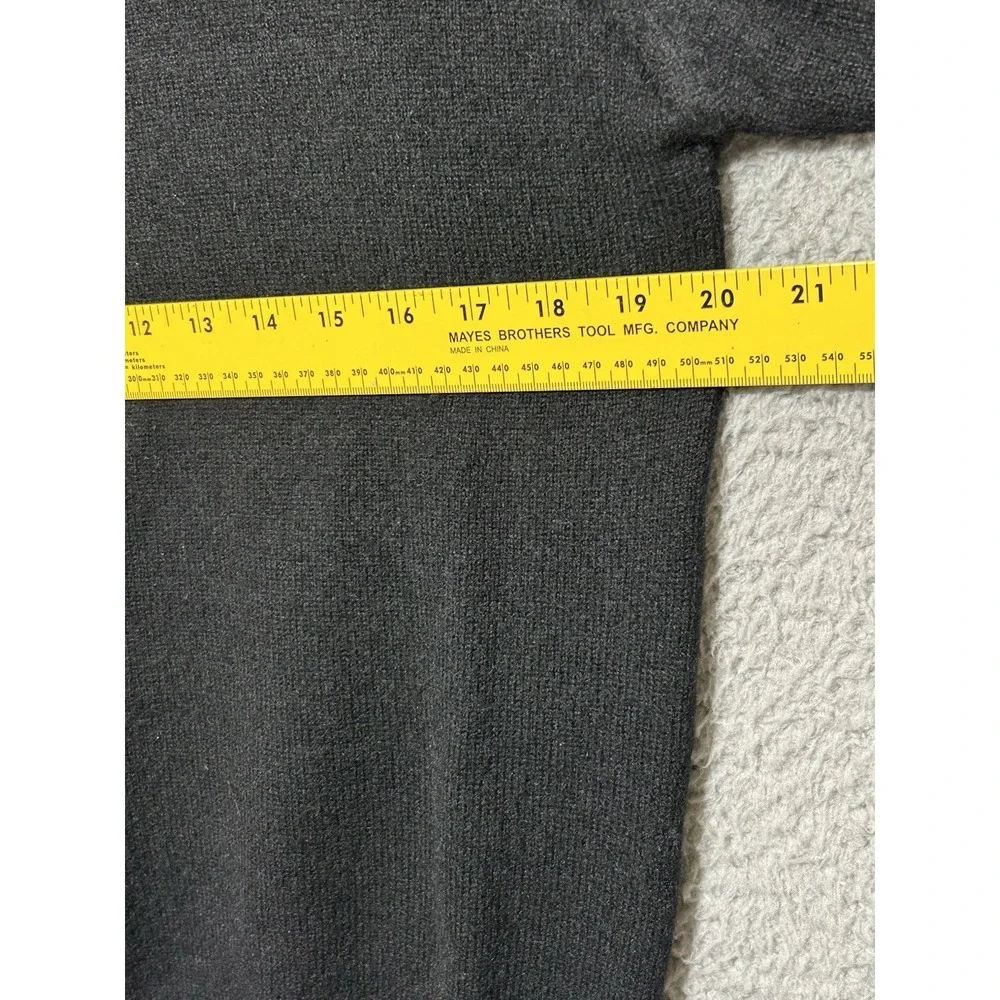 John Ashford‎ Mens Black Cashmere V-Neck Sweater Size Small Pullover